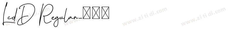 LcdD Regular字体转换